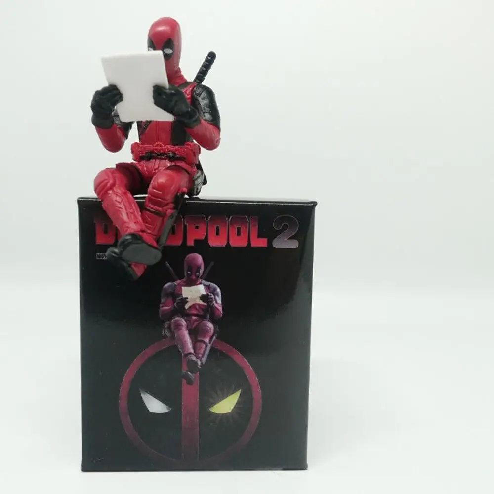 Marvel X-Men Deadpool Dead Pool 7cm Cake Topper PVC Figure Toy Sitting Pose Doll 